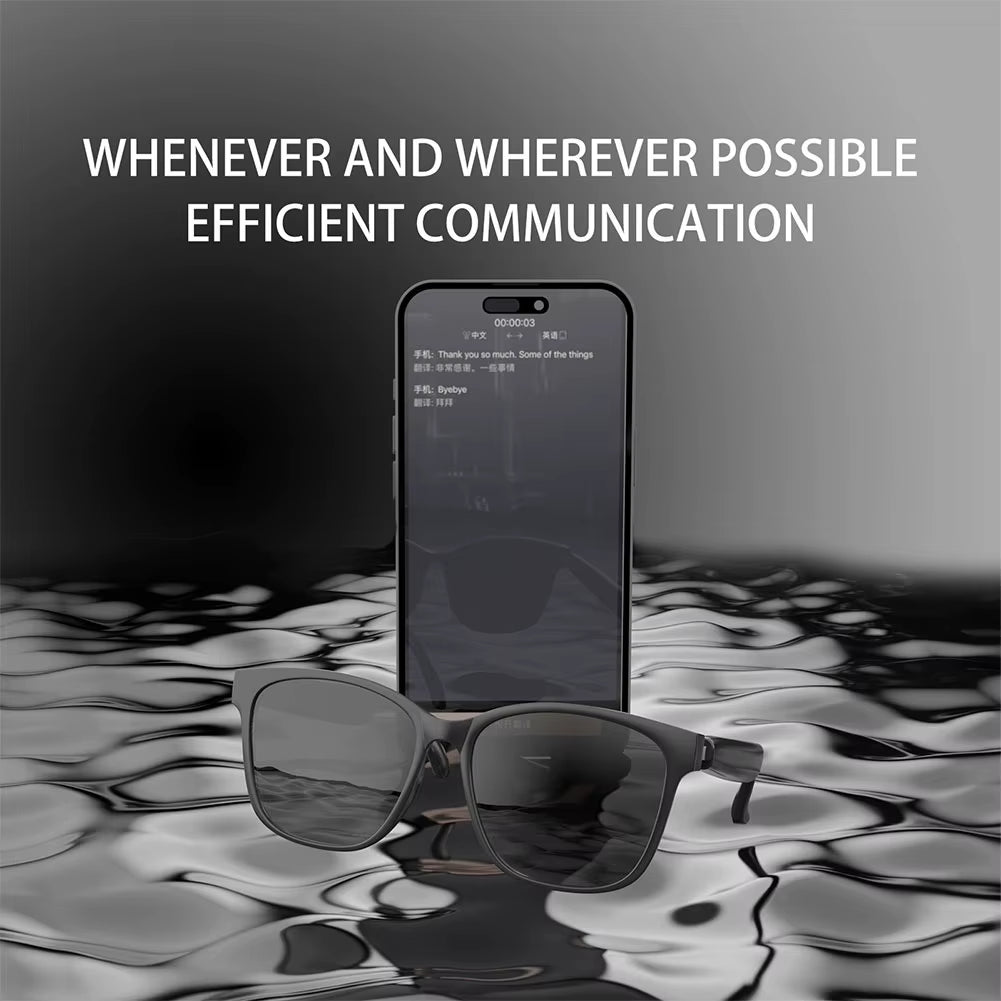 Smart Glasses AI Intelligent Translation Wireless Bluetooth Glasses Auto Voice Translation Audio Glasses Support 75 Languages